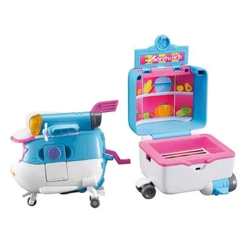 Super Wings Трансформер Лайм с прицепом