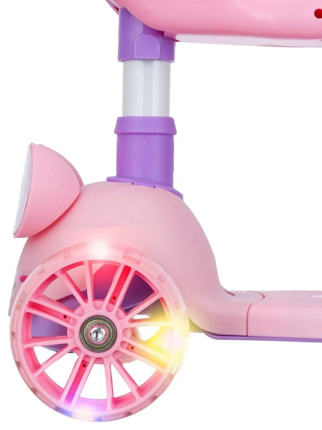 Самокат трехколесный, свет и звук. эффекты, колеса: переднее PU, заднее PVC