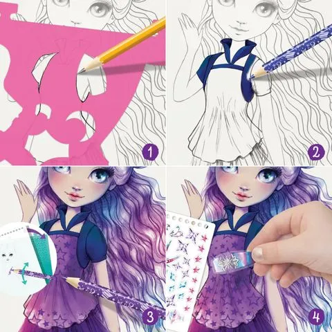 Серия Nebulia: Набор для разукрашивания для девочки “Неоновый скетчбук“