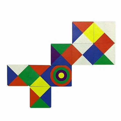 Цветомино - цветное домино в деревянной коробке