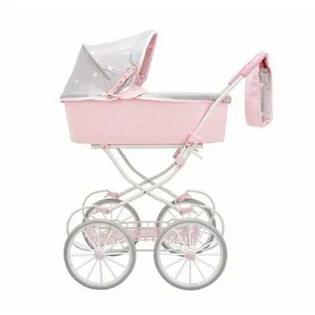 Arias Emma коляска-люлька д.кукол,складная,большие колеса,нижняя корзина,сумка