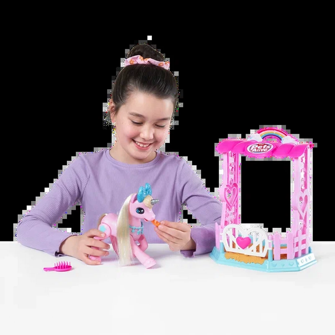 Игрушка ZURU PETS ALIVE Единорог с аксессуарами, свет, звук