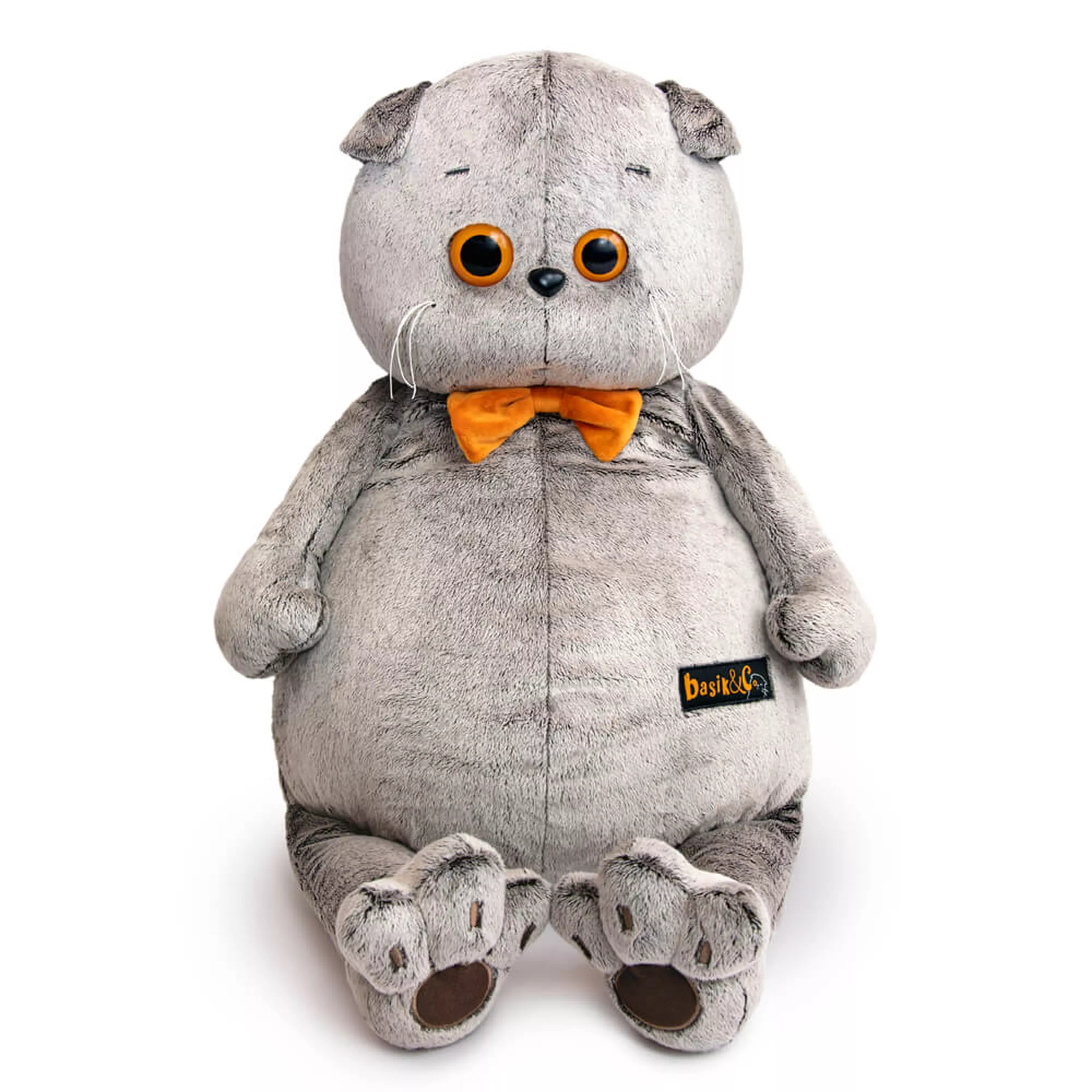 BUDI BASA Кот Басик с бархатным бантом 60 см
