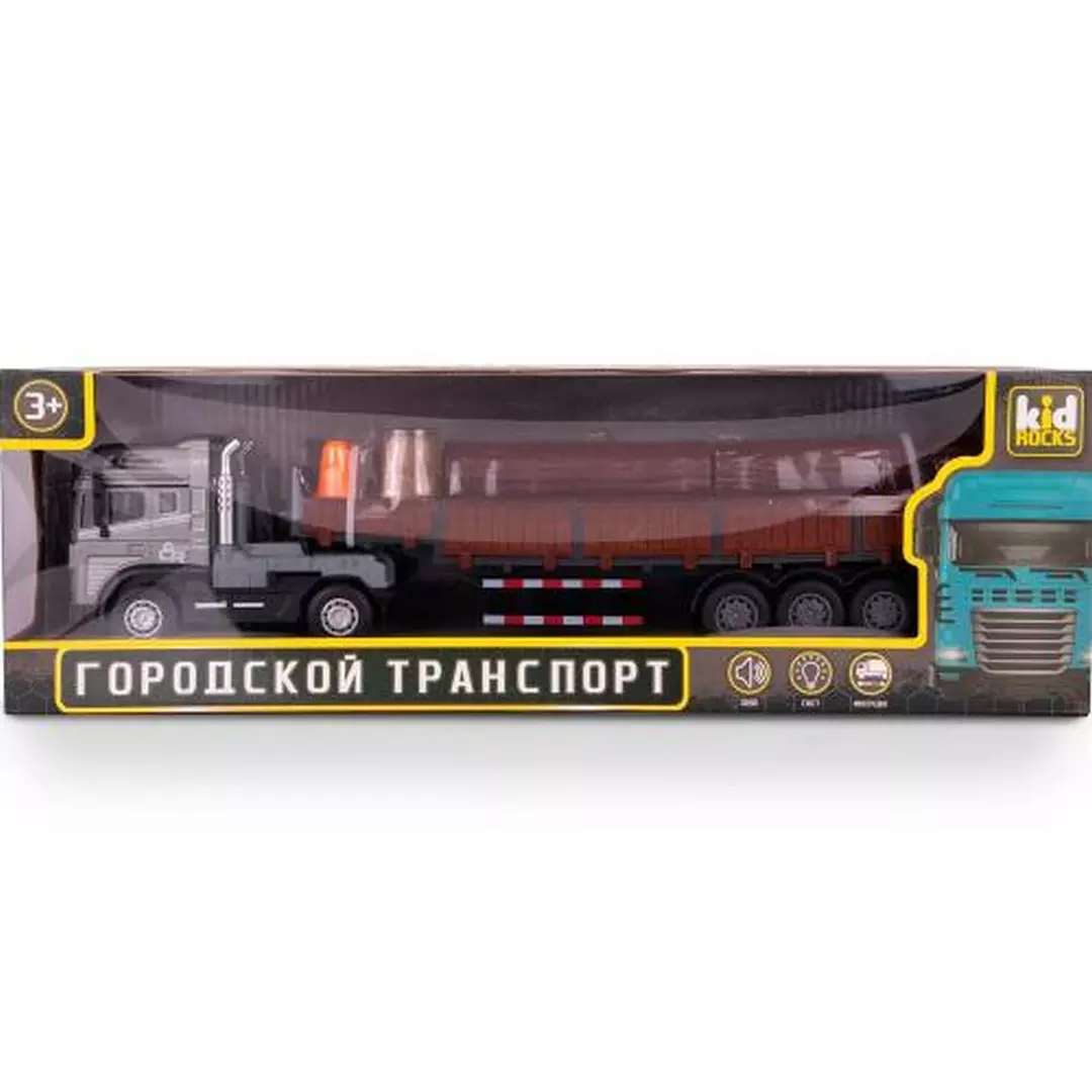 Машинка-лесовоз,со св. и зв., 1:24, Kid Rocks 