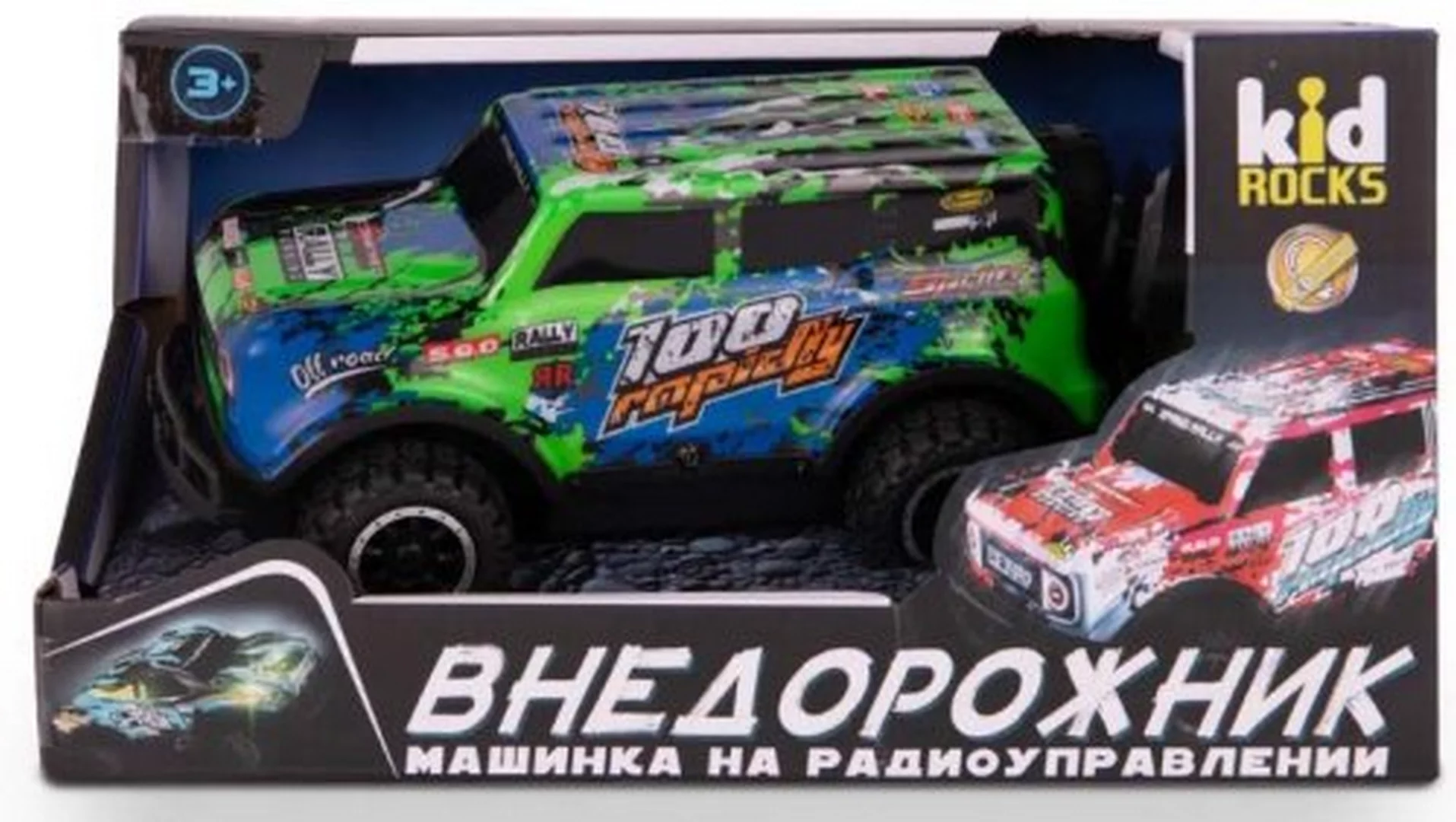 Машинка Р/У Kid Rocks 1:24 Внедорожник, зеленый 