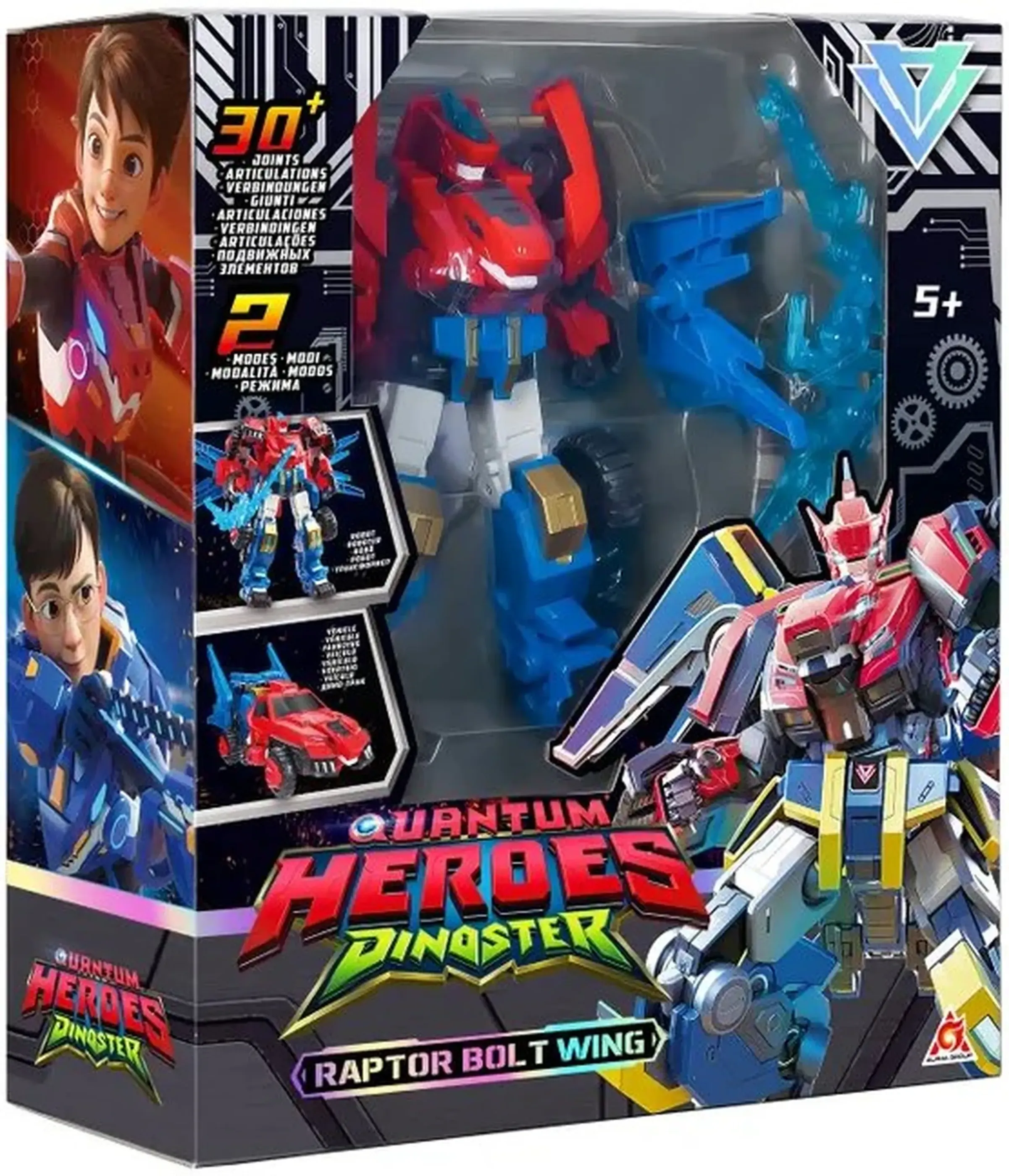 Dinoster  Робот-трансформер 2-в-1 Раптор Болт Винг