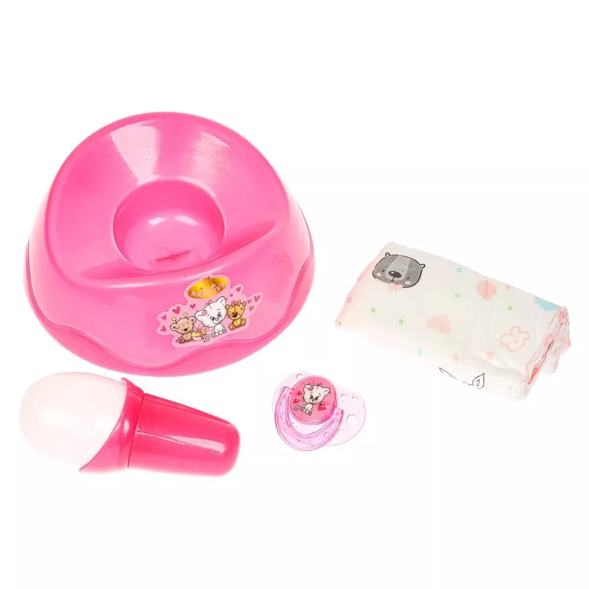 Пупс озвуч 40см, пьет, писает, закр. глазки, 4 акс, 50 звуков 