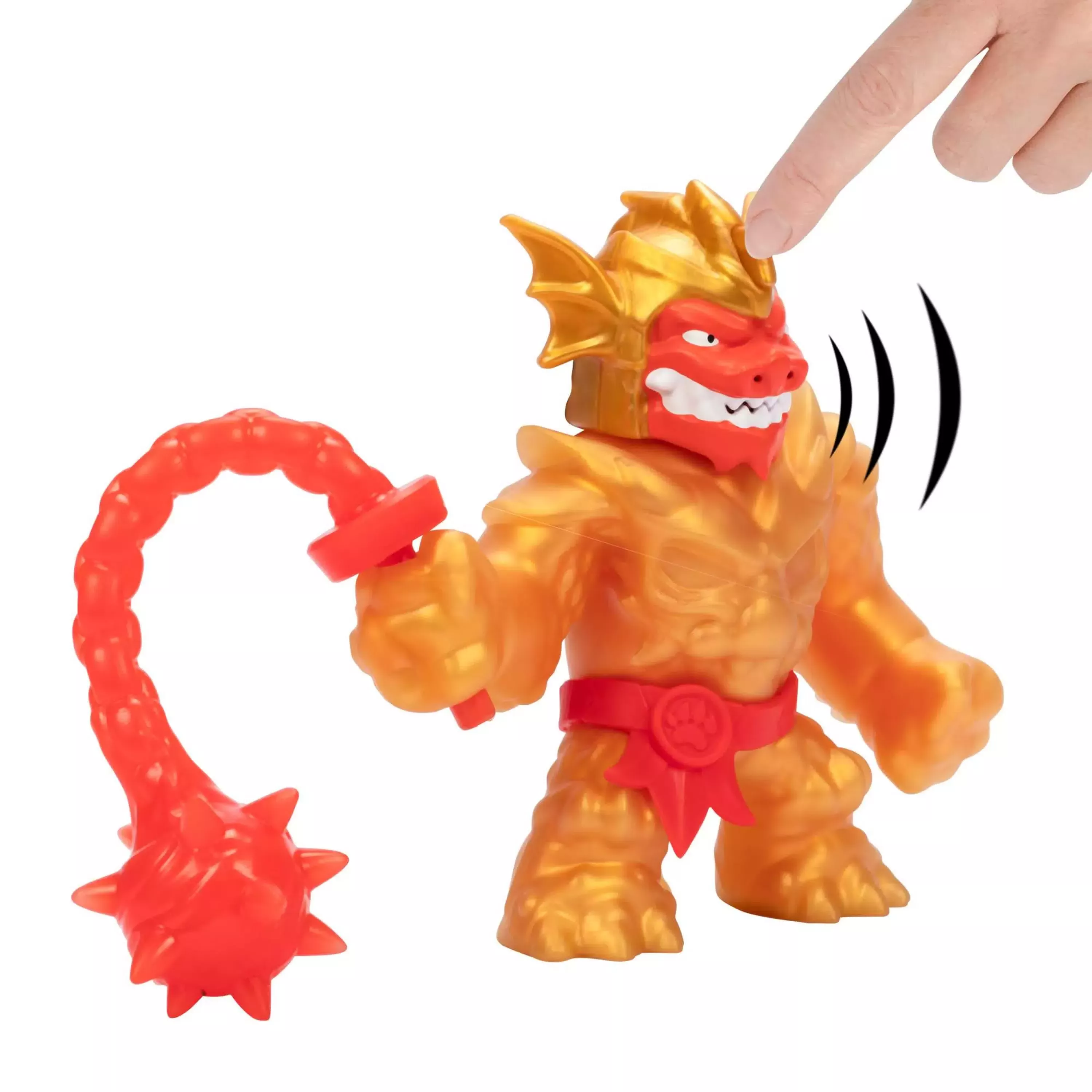 GooJitZu Игрушка Золотой Рыцарь Блейзагот Делюкс Стретч Страйкерс тянущаяся фигурка 