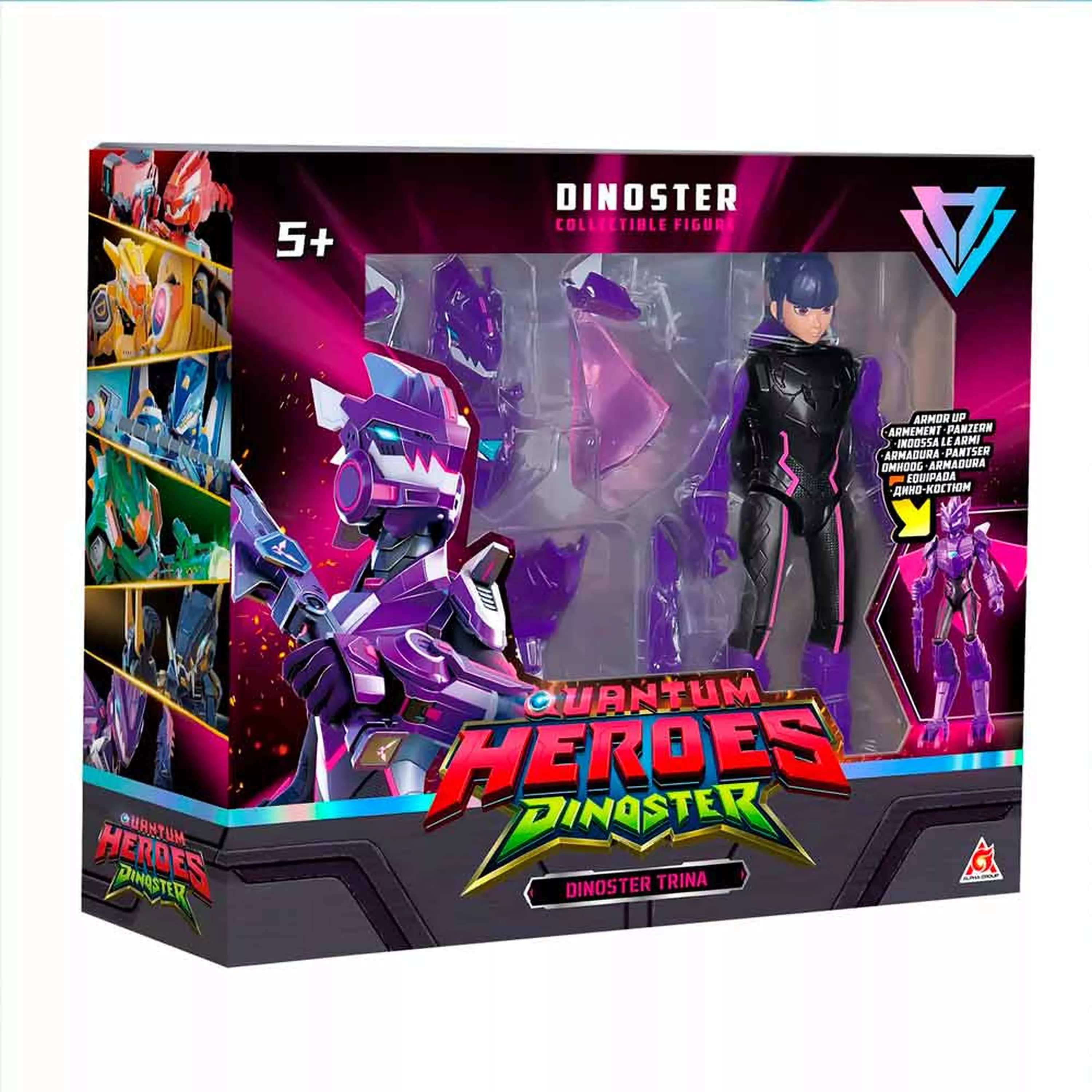 Dinoster Большая фигурка героя Трина в дино-костюме 20 см