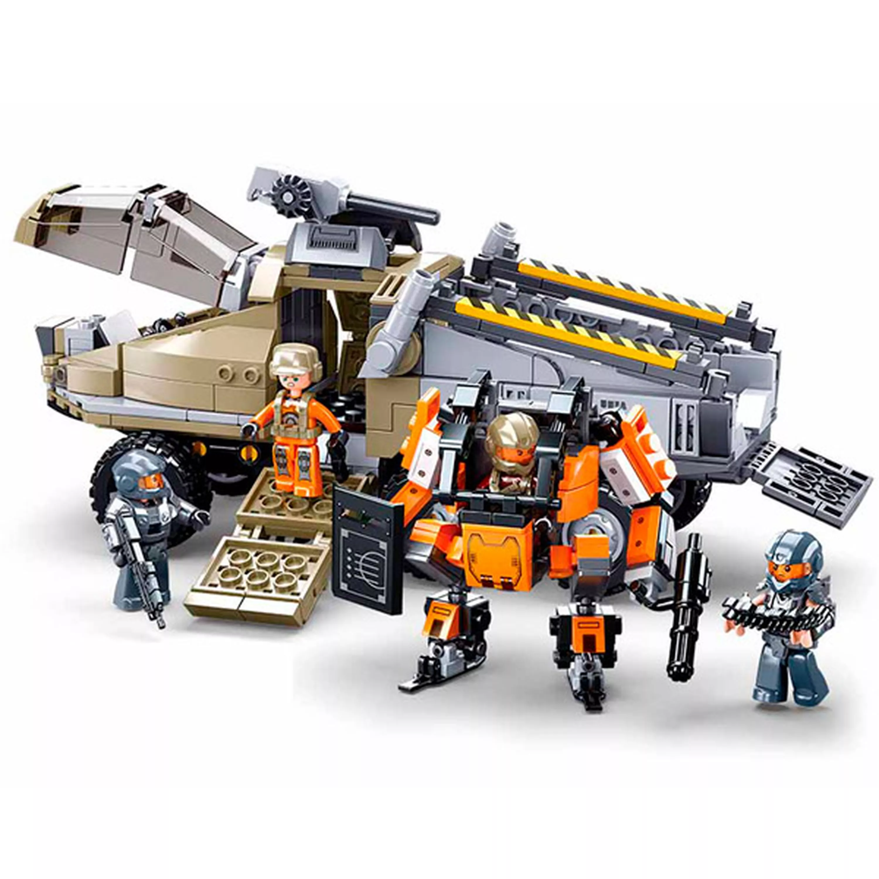 Конструктор пластик SLUBAN.Спасательная операция(599 дет.,4 фигур,в кор.)(Арт.M38-B1062)