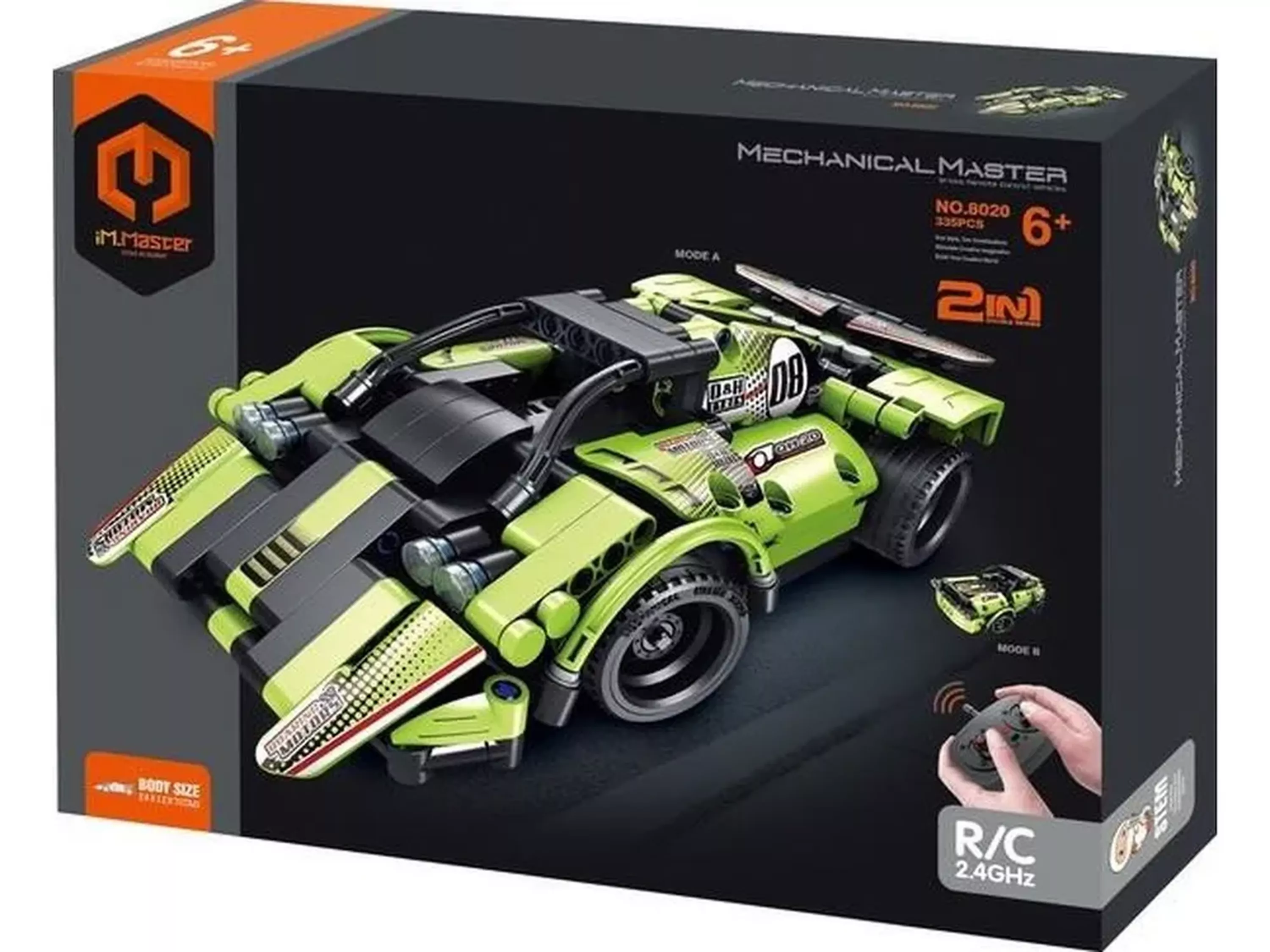 Конструктор пластиковый 335 деталей, 2в1, пульт управления (Арт. 8020IMM)