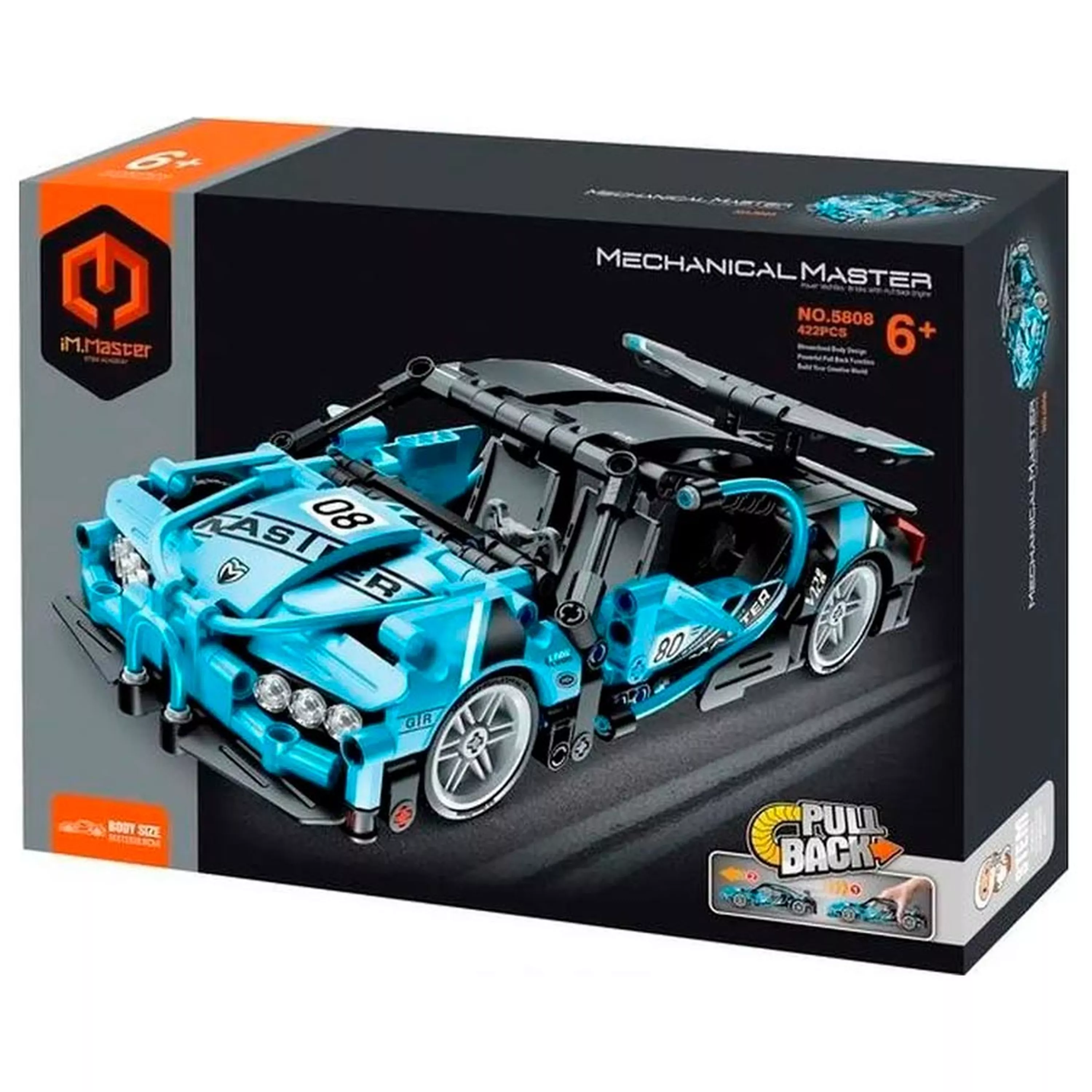 Конструктор пластиковый 422 детали (машинка инерционная) (Арт. 5808IMM)