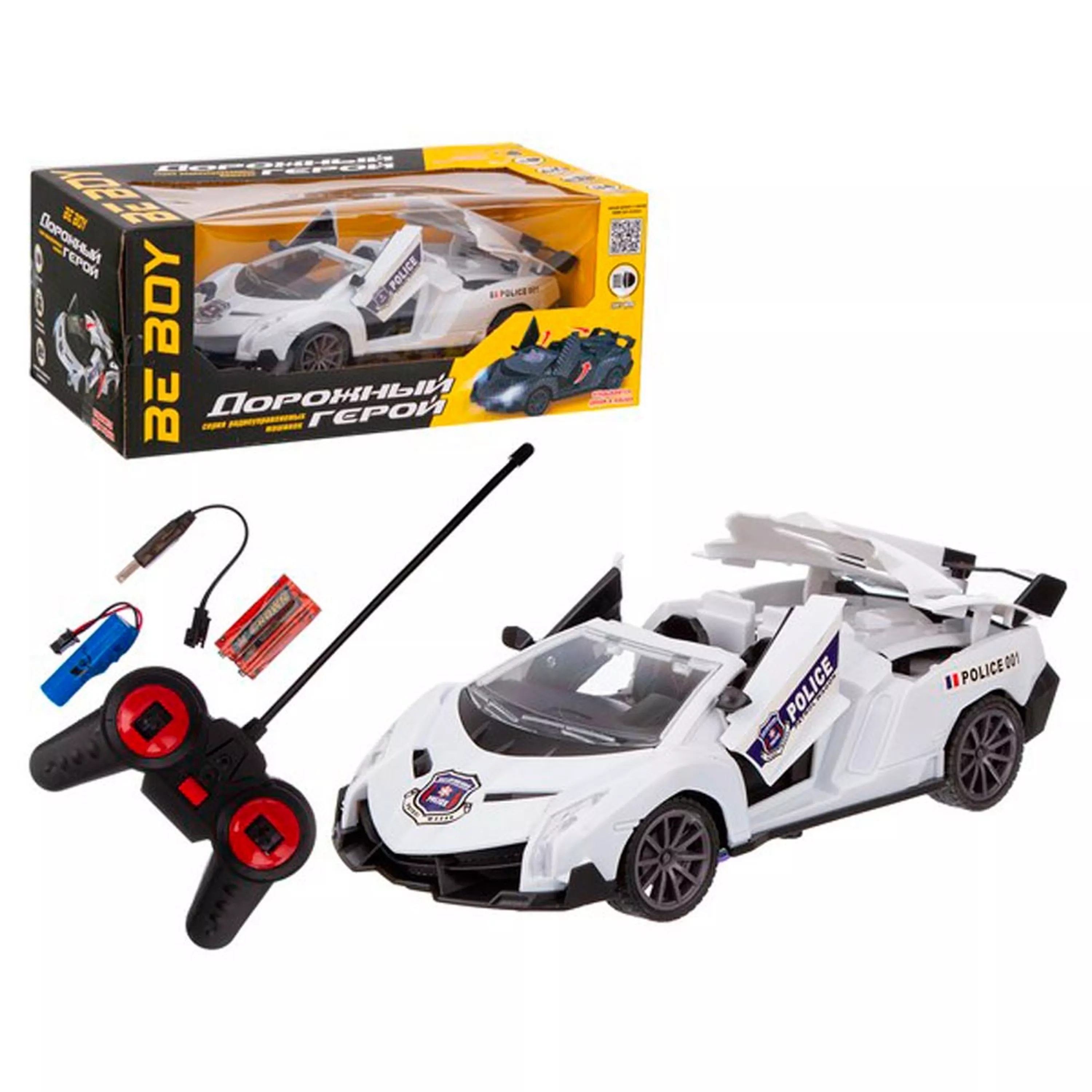 Машинка на пульте р/у  «BeBoy», двери открываются, крыша складывается, световые эффекты