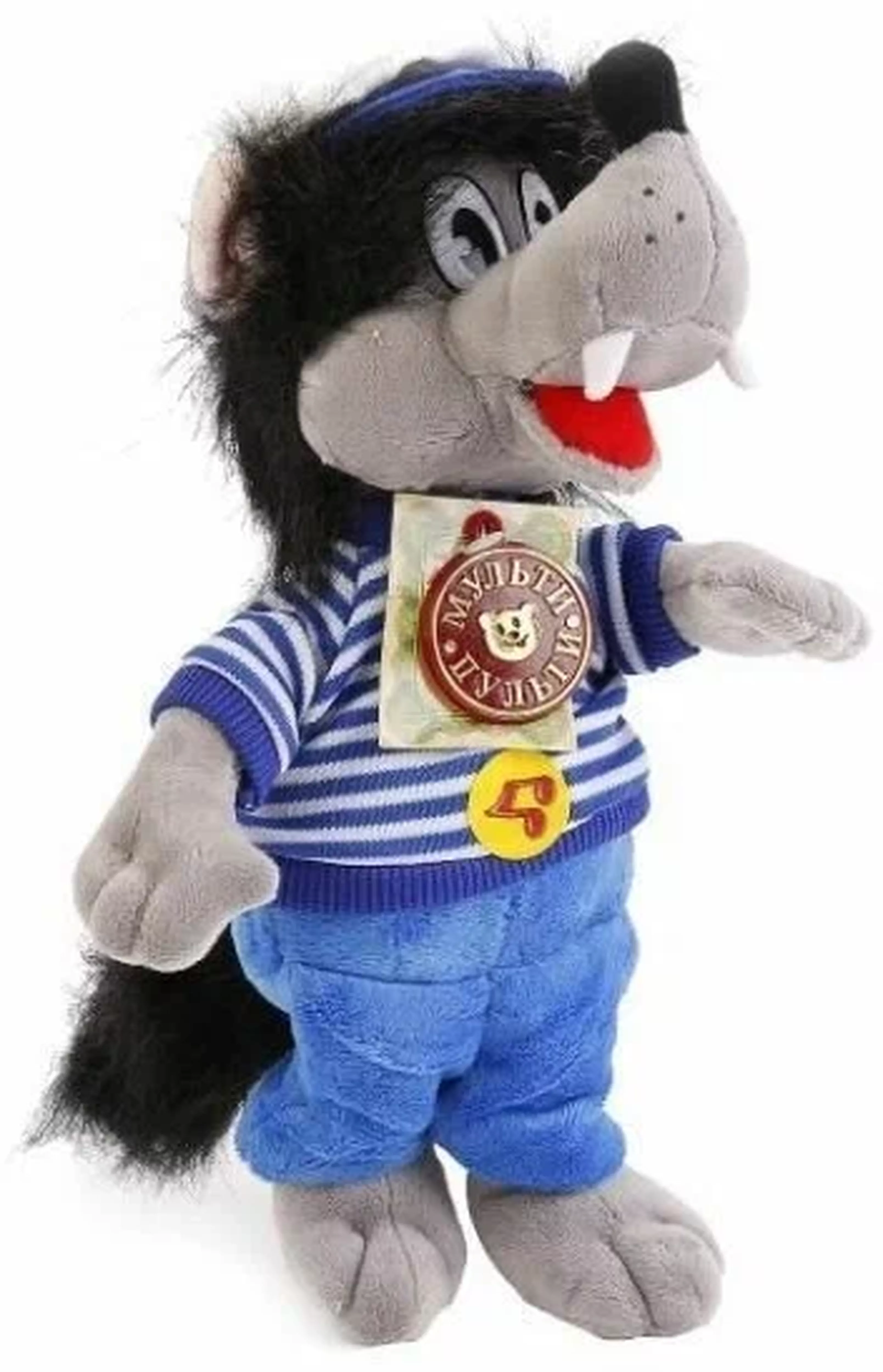 Игрушка мягкая СОЮЗМУЛЬТФИЛЬМ волк «ну, погоди», 20см, муз. чип, в пак. МУЛЬ