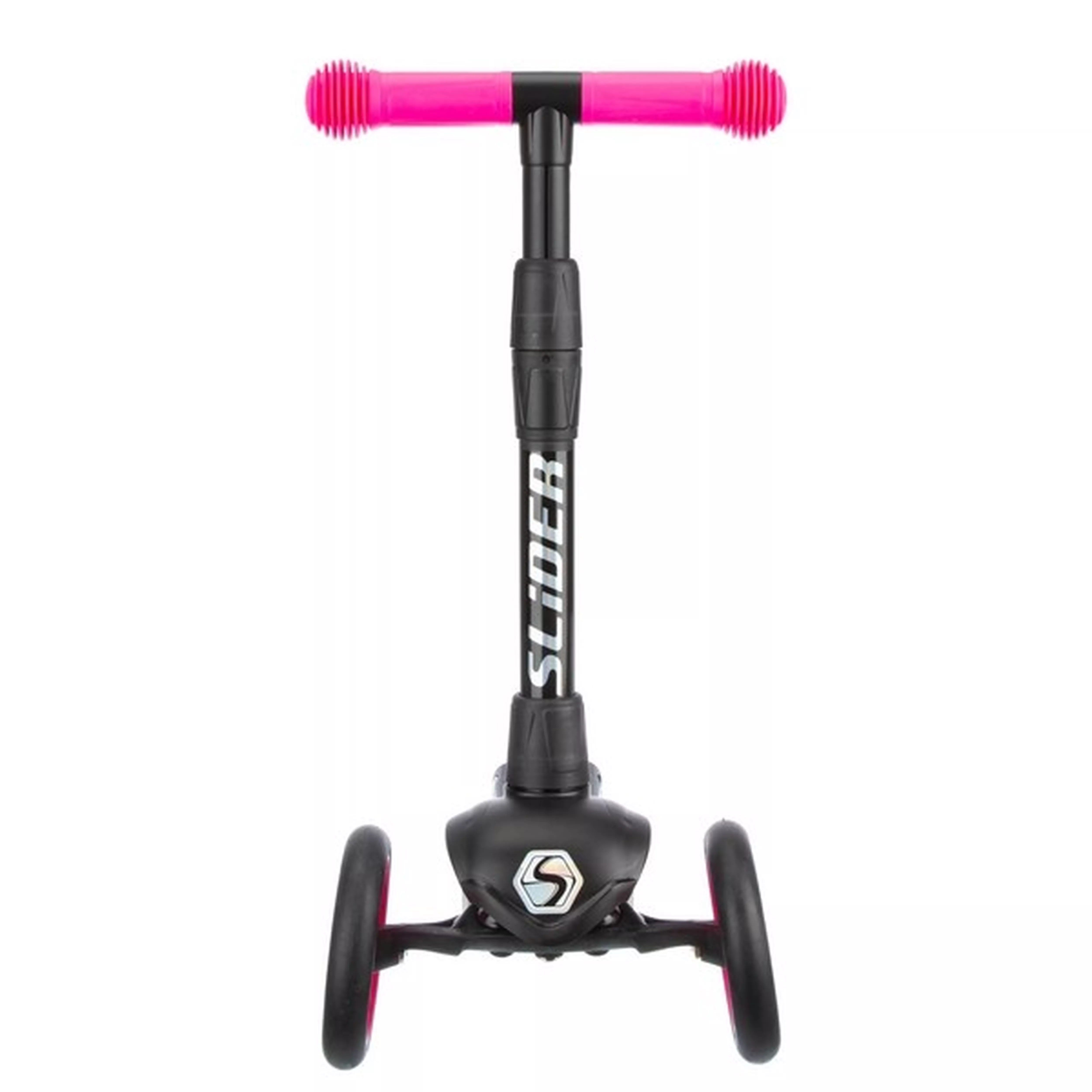Самокат трехколесный Slider Sport, складной, с фонариком, цвет: фуксия