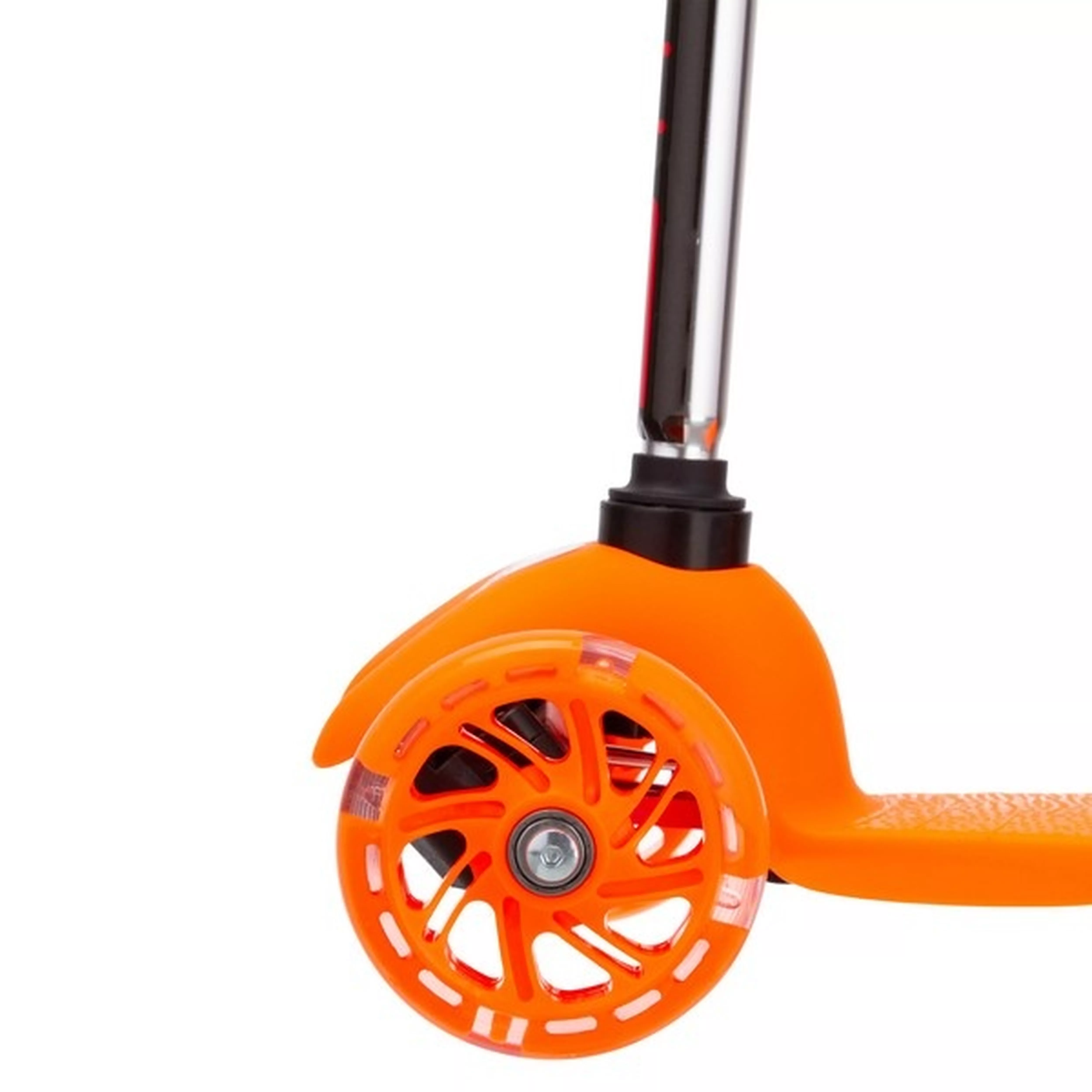Самокат трехколесный, колеса PU со светом, размер самоката: 57*25*68 см, цвет: оранжевый