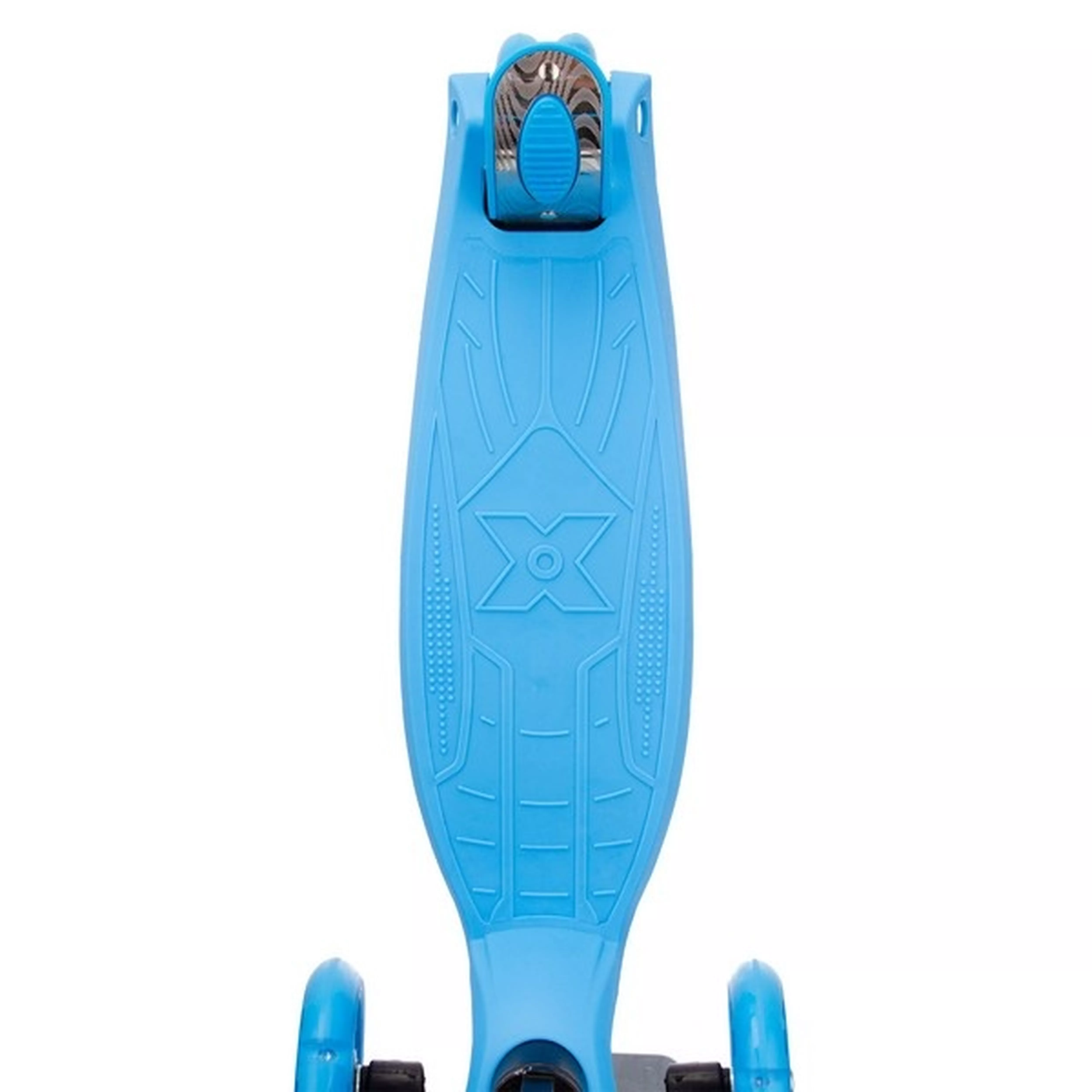 Самокат трехколесный, складной, колеса PU со светом, размер самоката: 57*25*87 см, голубой