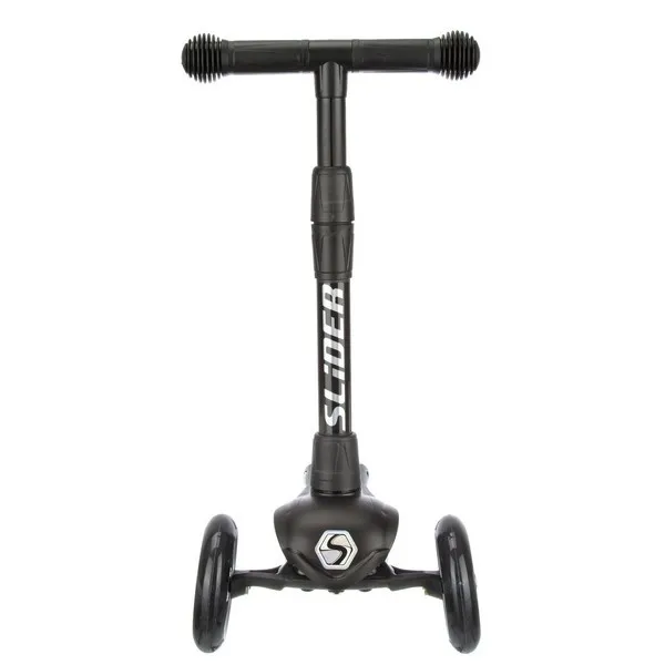 Самокат трехколесный Slider Stile, складной, колеса со светом, цвет: черный