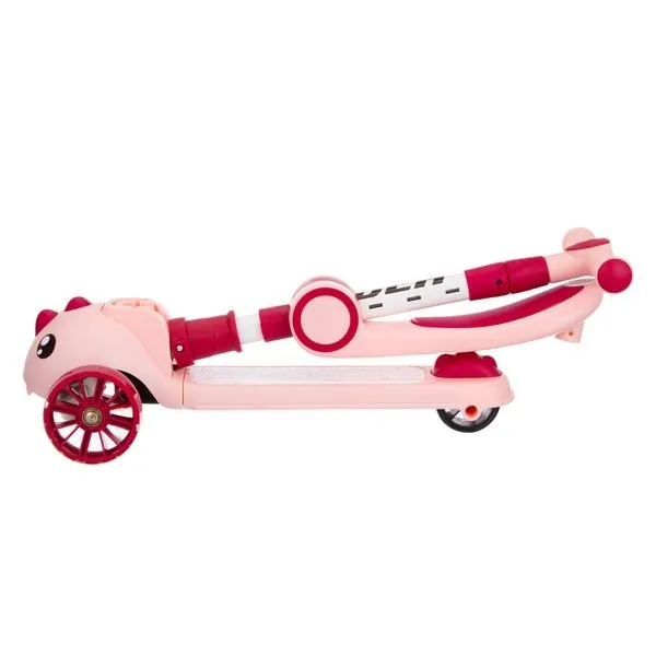 Самокат-трансформер трехколесный, колеса: PU со светом, размер: 58*29*67 см, цвет: красный