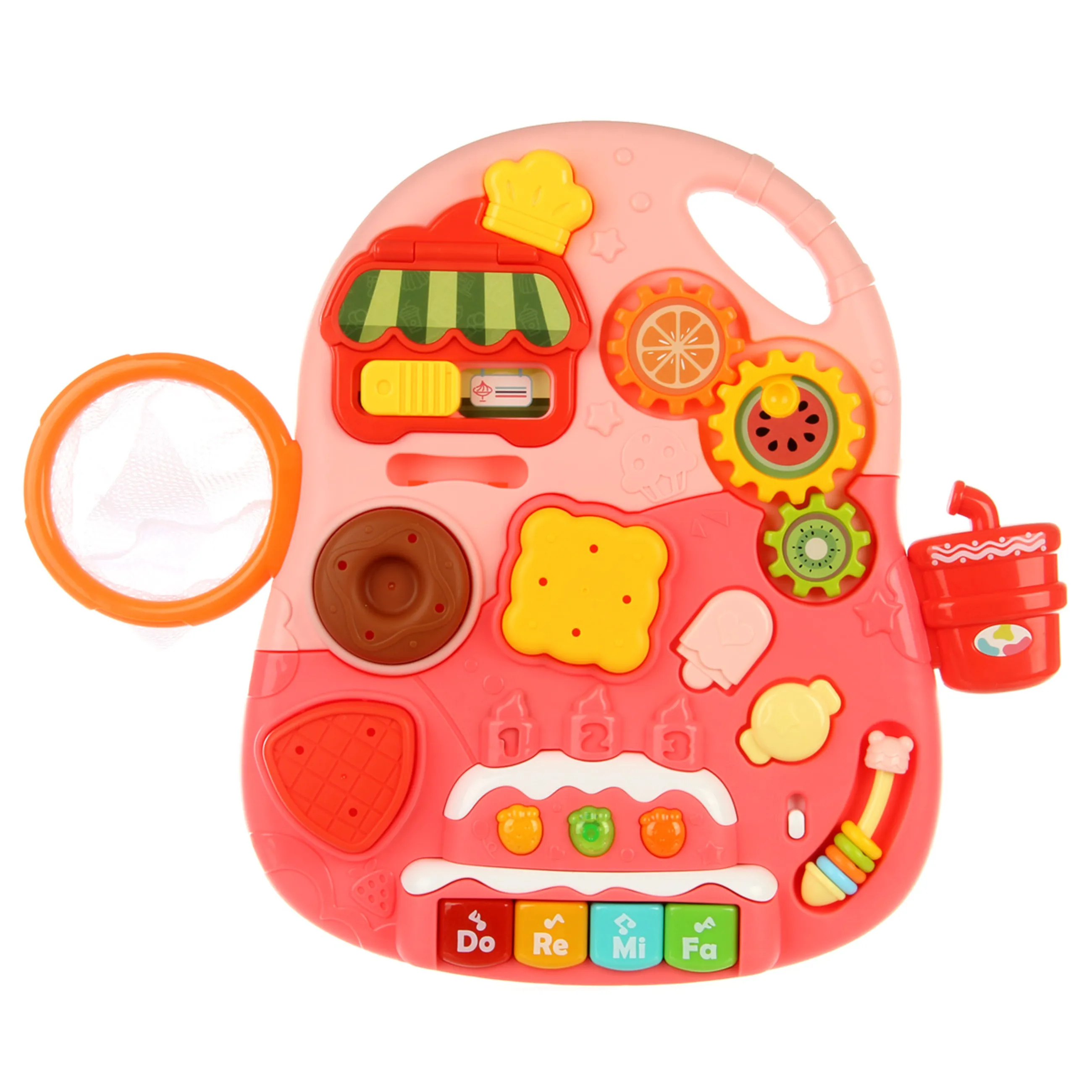 Развивающая игрушка 2-в-1 Каталка-ходунки «Для малышки», розов, на бат., в ко