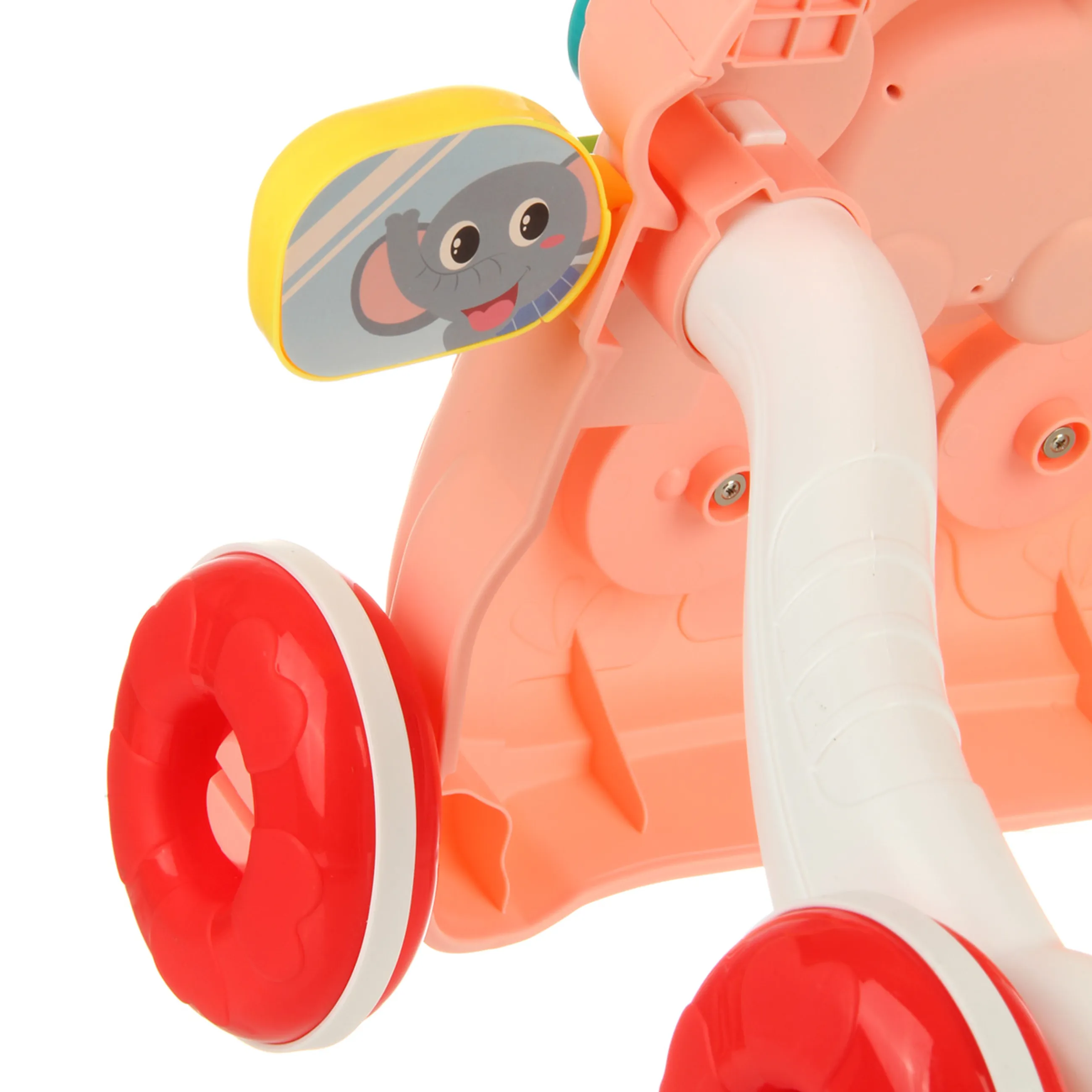 Развивающая игрушка Каталка-ходунки «Слоненок», розов., на бат.,в кор.