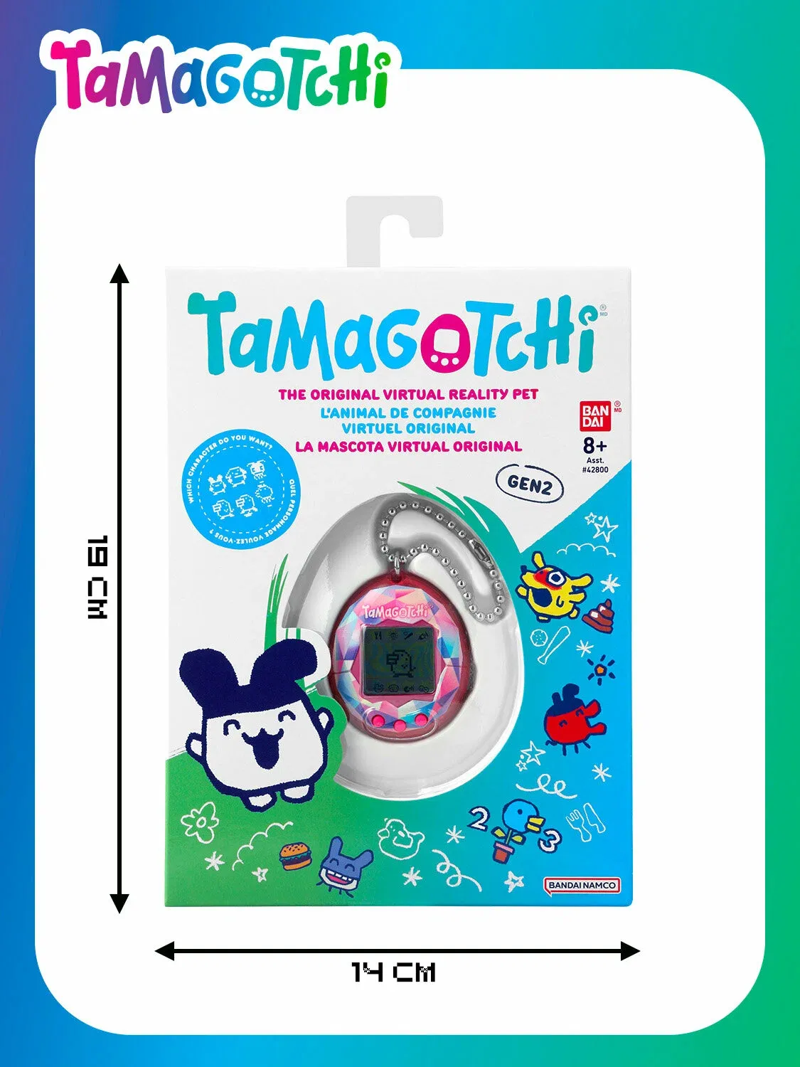 Tamagotchi. Интерактивная игрушка Ориджинал Пинк Трежр Джувел