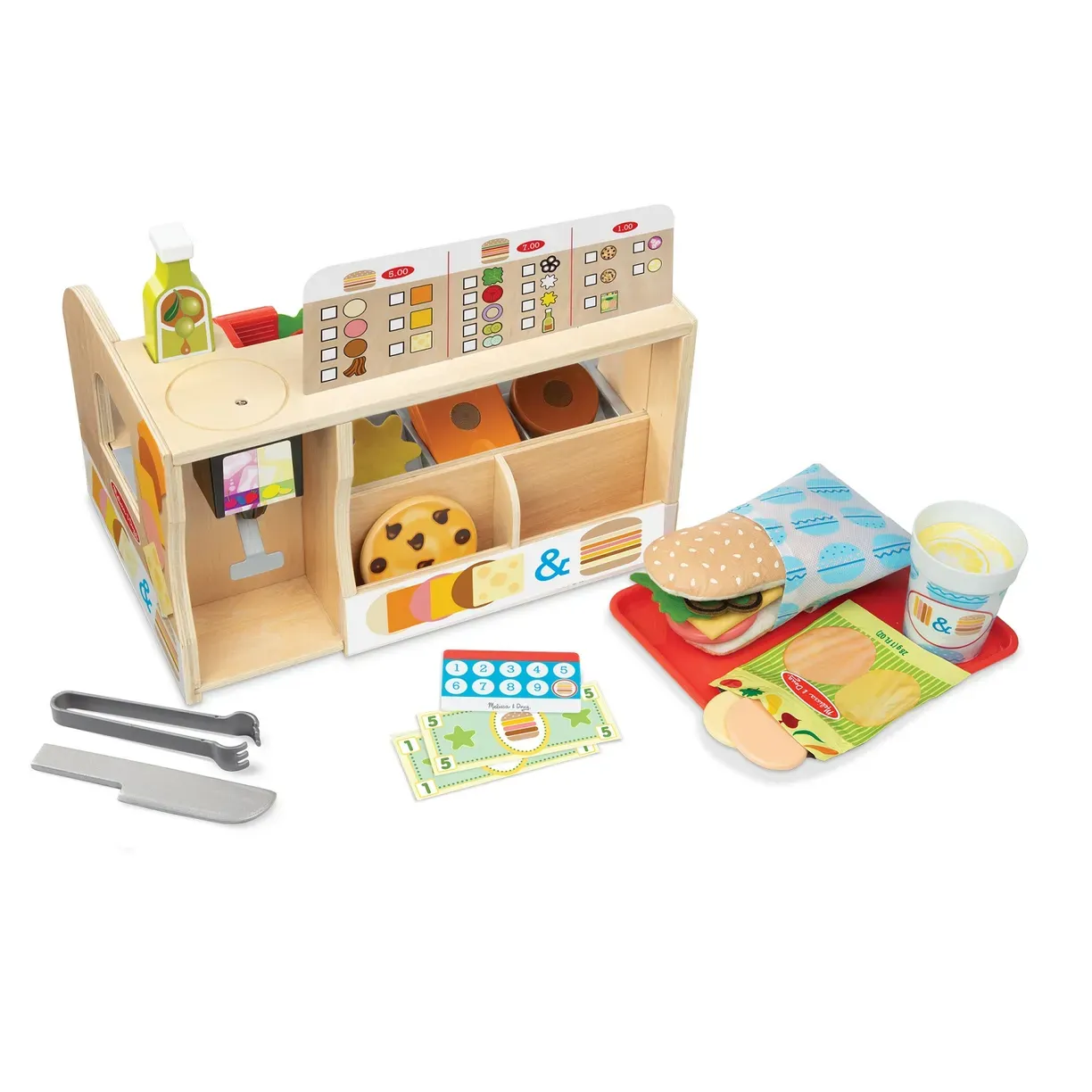 Melissa&Doug. Игровой набор деревянный Закусочная с аксессуарами
