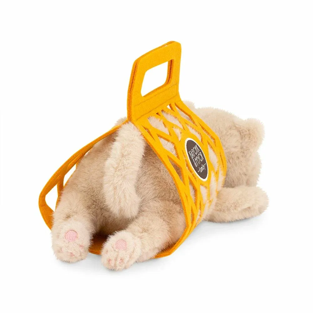 Кот Барсик в сумке бежевый 56 см