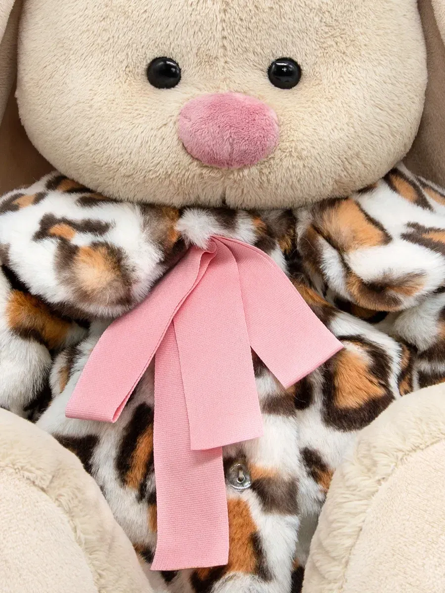 BUDI BASA Зайка Ми Большой в шубе с леопардовым принтом 34 cv