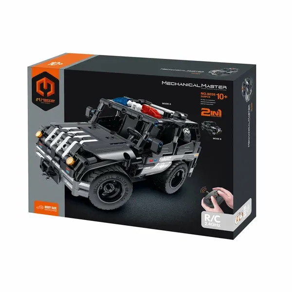 Конструктор пластиковый 355 деталей, 2в1, пульт управления