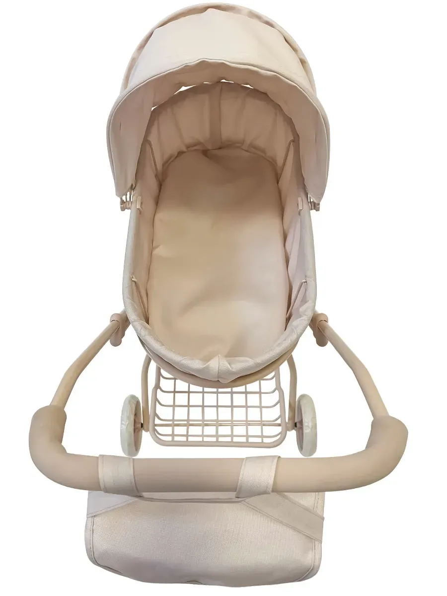 Коляска для кукол (63х35х71 см, полностью бежевая) 