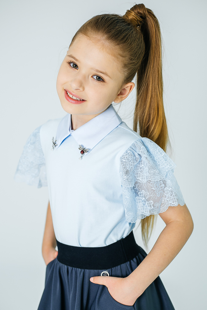 блузка для девочки в школу
