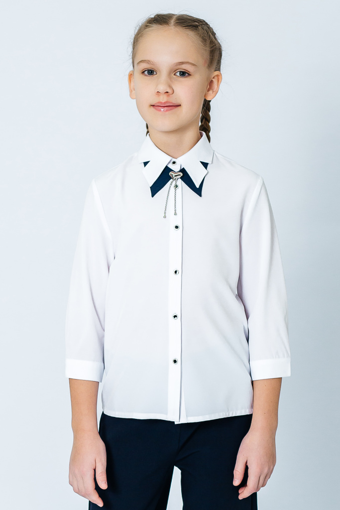 белая блузка для девочки в школу