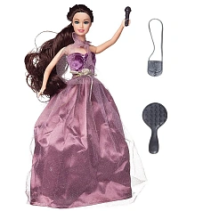 Кукла "Atinil. Виновница торжества" в длинном платье с микрофоном и аксессуарами, 28см