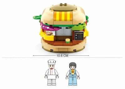 Конструктор пластмассовый Sluban «Фуд-корт: Бургеры» (276 дет.)