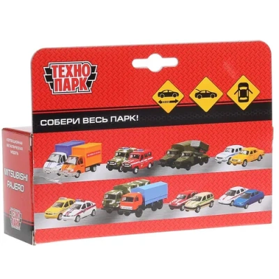 Машина металл Mitsubishi Pajero черный 12см, открыв.двери и багажник, инерц. Технопарк