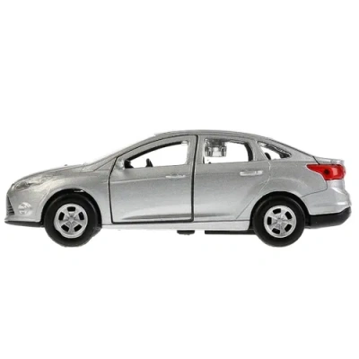 Машина металл FORD Focus 12см, инерц., открыв. двери, цвет серебристый в кор. Технопарк