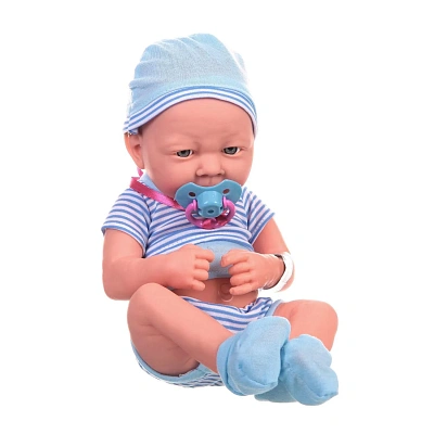 Пупс-кукла в голубой одежде, с аксессуарами, в коробке, 32см