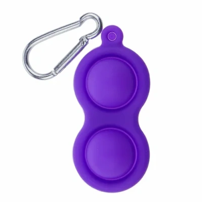 Игрушка-антистресс Simple Dimple 2 кнопки, одноцветный (6 цветов), брелок, 8х3,5 см 