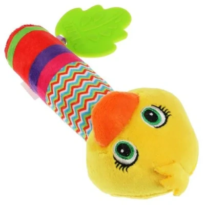 Текстильная игрушка погремушка пищалка утка с прорез. Умка