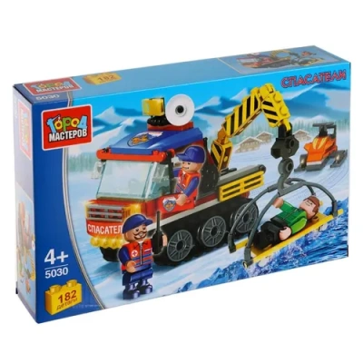 Игрушка конструктор «Город мастеров» вездеход горных спасателей, 182дет.
