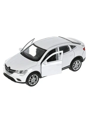 Машина металл "renault arkana" дл 12 см, откр дв, багаж, инерц, белый, в кор. Технопарк