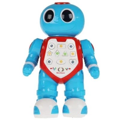 Обучающий робот 50 песен,фраз и звуков.свет.кор.бат Умка