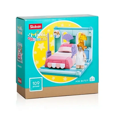 Конструктор пластмассовый Sluban "Мини-комната: Спальня" (109 дет.)
