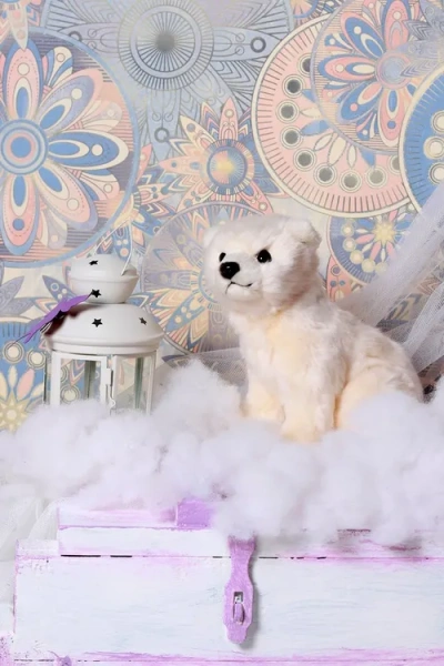 Медвежонок белый, 24 см