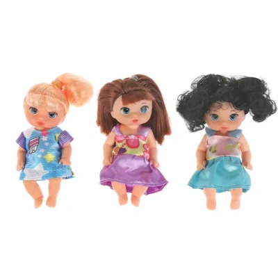 КУКЛА ТМ КАРАПУЗ 13CМ, 6 ВИДОВ ПЛАТЬЕВ, С АКСЕССУАРАМИ, В РОЗОВОМ ШАРЕ