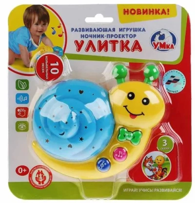 Музыкальный ночник-проектор ТМ Умка «Улитка» на бат.