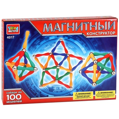 Конструктор магнитный «Город мастеров» палочки и шарики