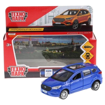 ТМ Технопарк. Машина металл «FORD KUGA» 12см, открыв. двери, инерц, СИНИЙ