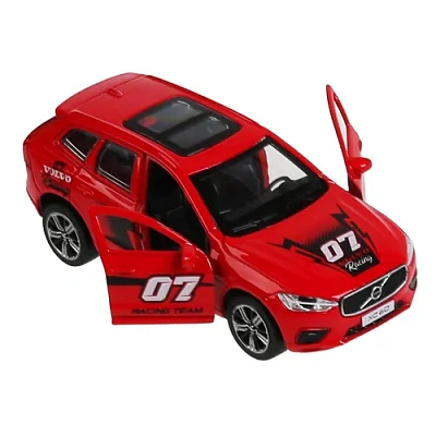 Машина металл "volvo xc60 r-desing спорт" 12см, инерц., красный в кор. Технопарк